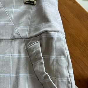 SOHO Plaid Tan and White Pants XL Pull on